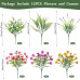 ADXORA Artificial Fake Flowers for Outdoor Decoration 12 PCS Faux Silk Daisy Flowers for Outdoor Planters Fern Boxwood Monkey Grass UV Resistant for Outside Home Porch Patio Planter Decor