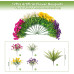 Artificial Flowers Fake Plants for Outdoors Decoration, 12 Bundles Silk Morning Glory with Boston Fern Realistic UV Resistant Faux Spring Flowers for Outside Planter Yard Patio Garden Home Indoor Urn